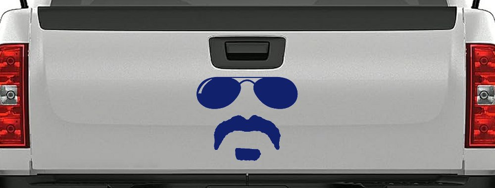 Sunglasses Soul Patch Mustache Funny Car or Truck Window Decal Sticker