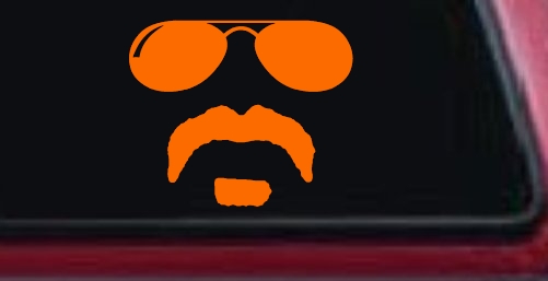 Sunglasses Soul Patch Mustache Funny Car or Truck Window Decal Sticker