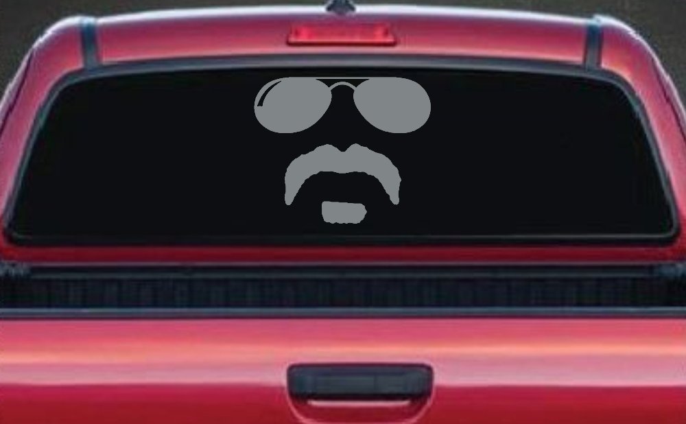 Sunglasses Soul Patch Mustache Funny Car or Truck Window Decal Sticker