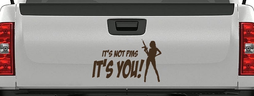 It's Not PMS It's You Funny Car or Truck Window Vinyl Decal Sticker (Brown)