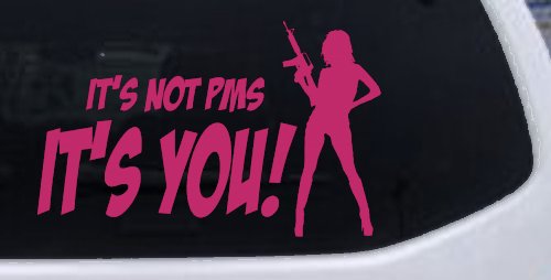 It's Not PMS It's You Funny Car or Truck Window Decal Sticker (Hot Pink)
