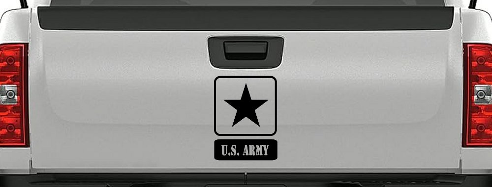 US ARMY LOGO Military Car or Truck Window Decal Sticker (Black)