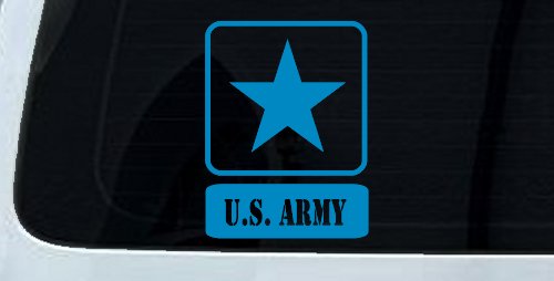 US ARMY LOGO Military Car or Truck Window Decal Sticker (Blue)