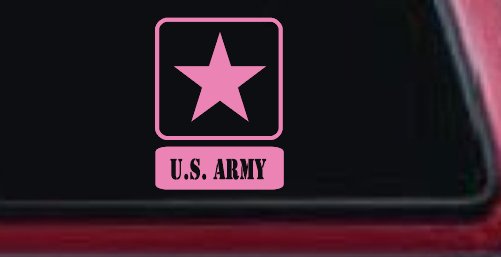 US ARMY LOGO Military Car or Truck Window Decal Sticker (Pink)