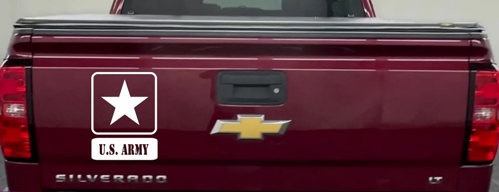 US ARMY LOGO Military Car or Truck Window Decal Sticker (White)