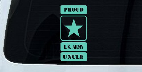 Proud Army Logo Uncle Military Car or Truck Window Decal Sticker (Mint)