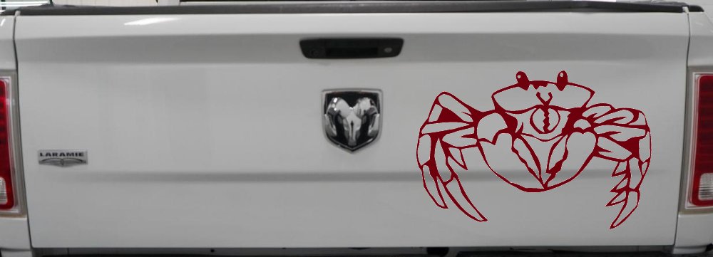 Crab Car or Truck Window Decal Sticker (Burgundy)
