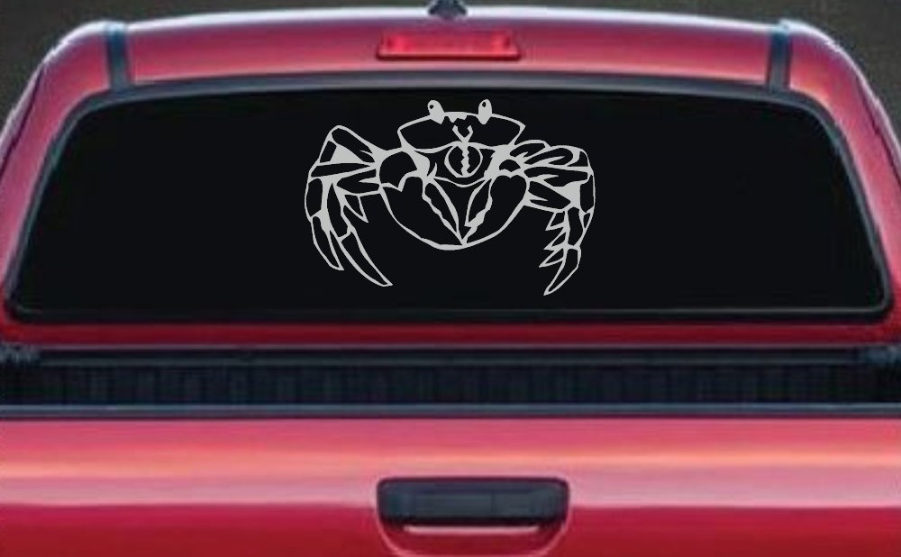 Crab Car or Truck Window Decal Sticker (Light Gray)