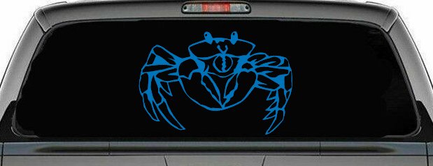 Crab Car or Truck Window Vinyl Decal Sticker (Sky Blue)