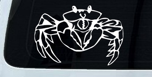Crab Car or Truck Window Vinyl Decal Sticker (White)
