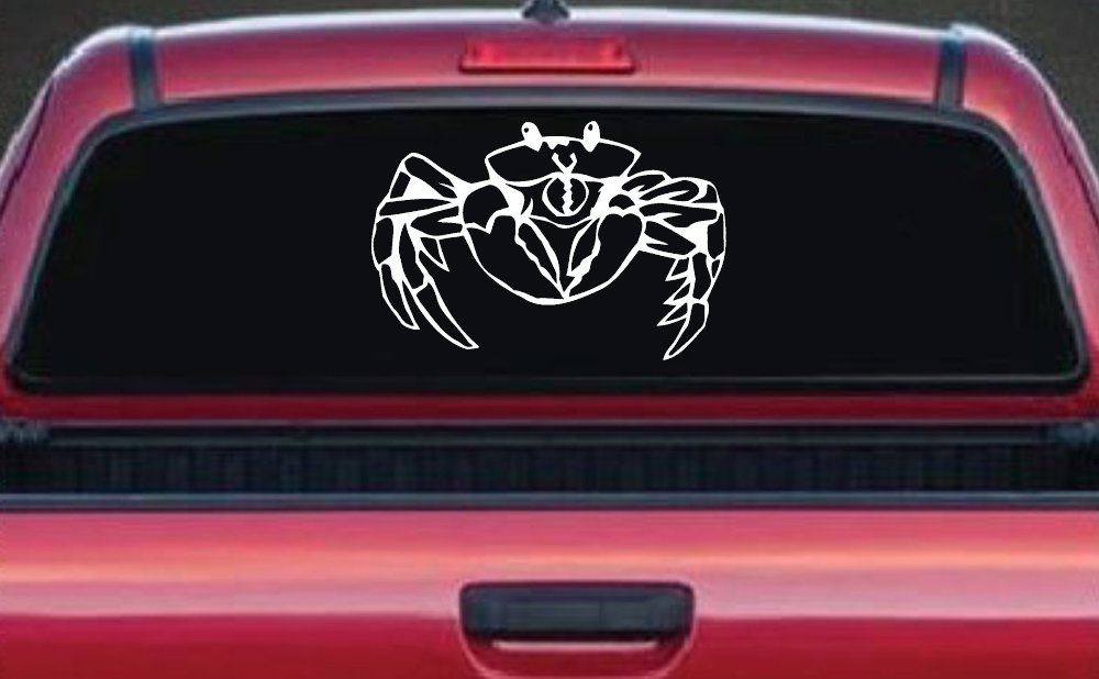 Crab Car or Truck Window Decal Sticker (White)