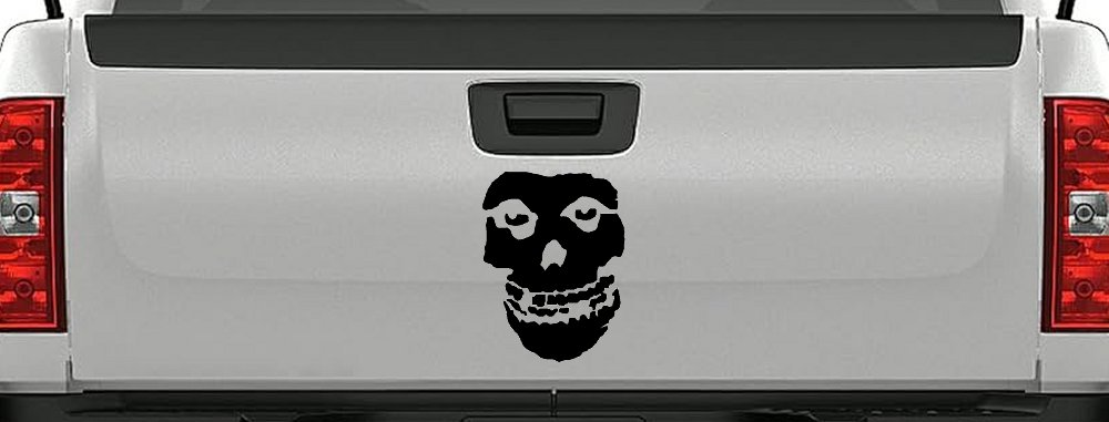 Crimson Ghost Skull Car or Truck Window Vinyl Decal Sticker (Black)
