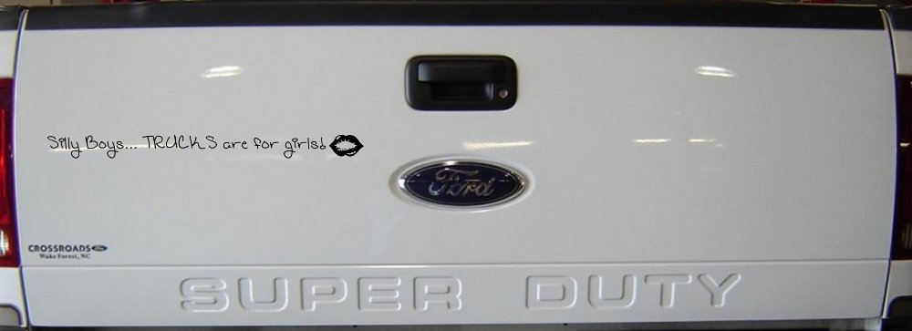 Trucks Are For Girls Car or Truck Window Decal Sticker (Black)