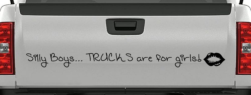 Trucks Are For Girls Car or Truck Window Decal Sticker