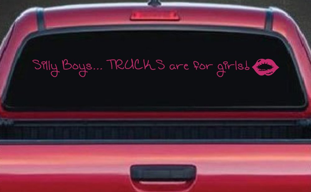 Trucks Are For Girls Car or Truck Window Decal Sticker