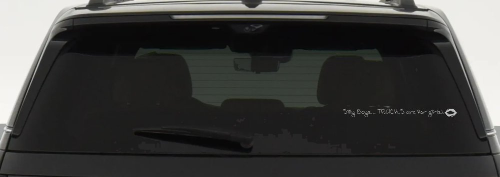 Trucks Are For Girls Car or Truck Window Vinyl Decal Sticker (Light Gray)