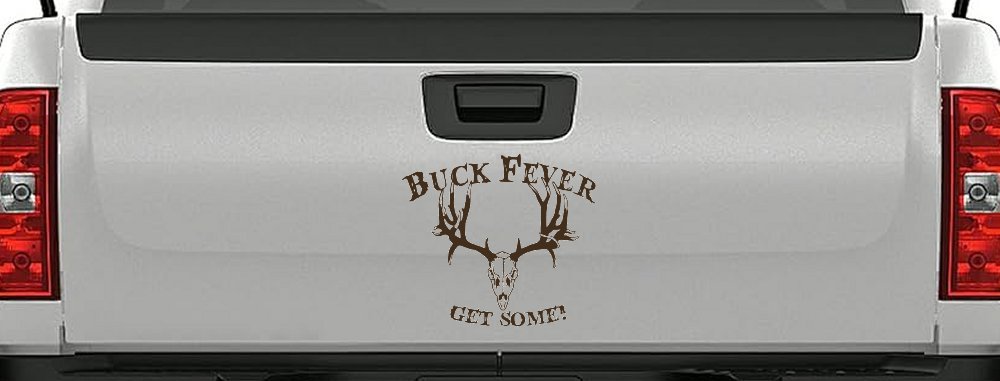 Buck Fever Get Some Hunting Car or Truck Window Decal Sticker (Brown)