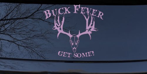 Buck Fever Get Some Hunting Car or Truck Window Decal Sticker (Lilac)