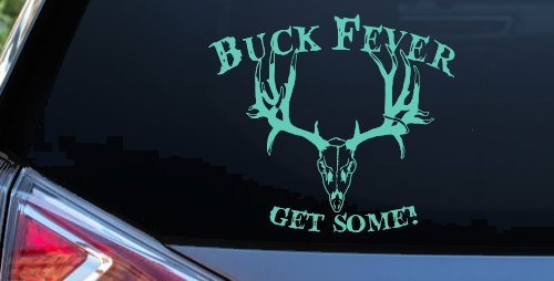 Buck Fever Get Some Hunting Car or Truck Window Decal Sticker (Mint)