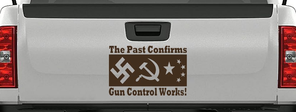 Gun Control Works Anti Gun Control 2nd Amendment Car or Truck Window Vinyl Decal Sticker (Brown)
