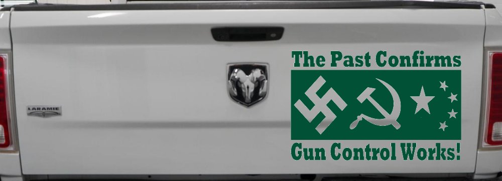 Gun Control Works Anti Gun Control 2nd Amendment Car or Truck Window Vinyl Decal Sticker (Dark Green)