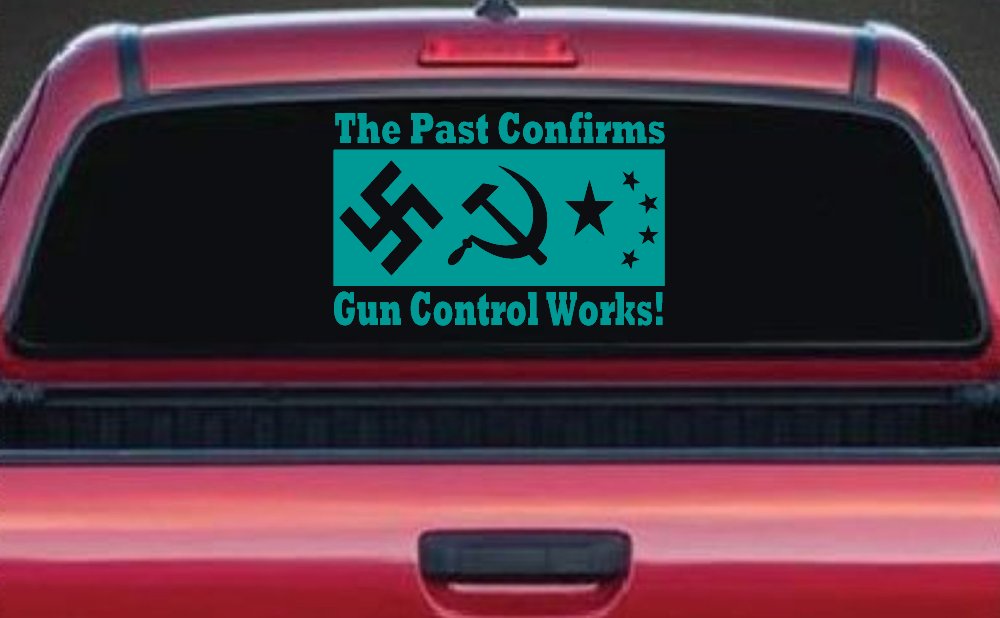 Gun Control Works Anti Gun Control 2nd Amendment Car or Truck Window Decal Sticker (Turquoise)