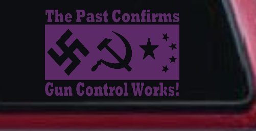 Gun Control Works Anti Gun Control 2nd Amendment Car or Truck Window Decal Sticker (Violet)