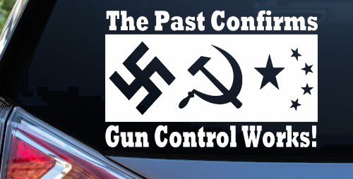 Gun Control Works Anti Gun Control 2nd Amendment Car or Truck Window Decal Sticker (White)