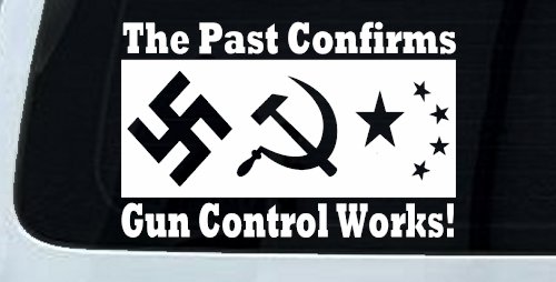 Gun Control Works Anti Gun Control 2nd Amendment Car or Truck Window Decal Sticker (White)