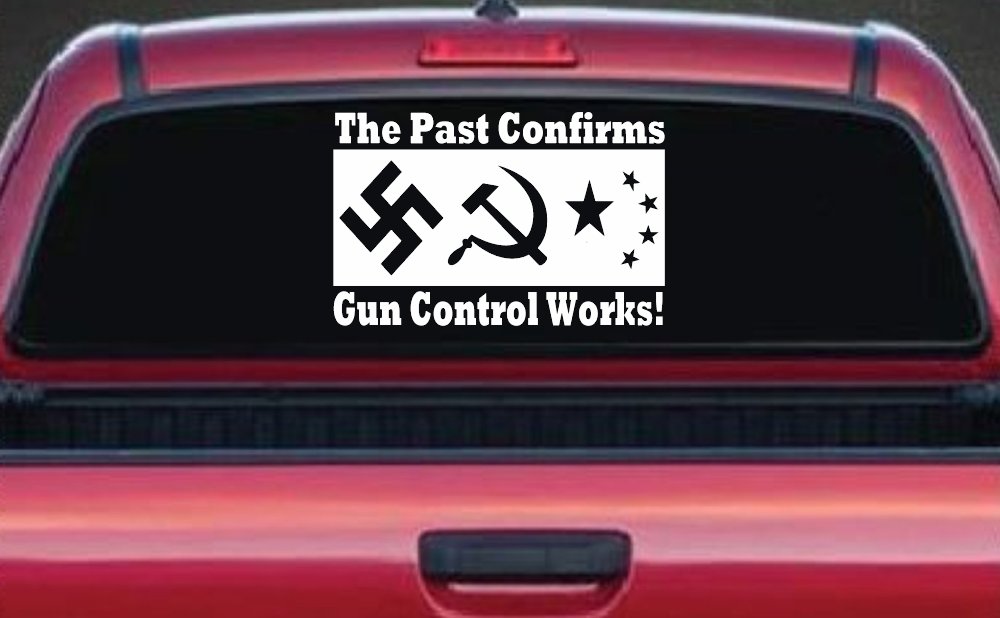 Gun Control Works Anti Gun Control 2nd Amendment Car or Truck Window Vinyl Decal Sticker (White)