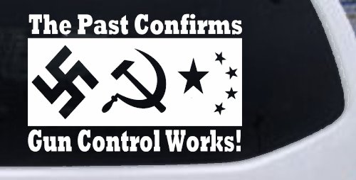 Gun Control Works Anti Gun Control 2nd Amendment Car or Truck Window Vinyl Decal Sticker (White)