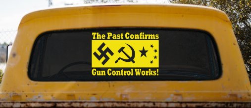 Gun Control Works Anti Gun Control 2nd Amendment Car or Truck Window Decal Sticker (Yellow)