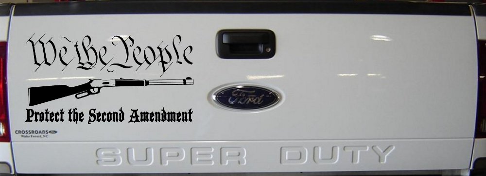 We The People Protect The Second Amendment Anti Gun Control Hunting Car or Truck Window Decal Sticker (Black)