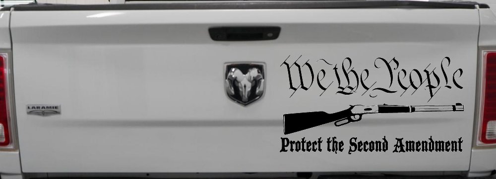 We The People Protect The Second Amendment Anti Gun Control Hunting Car or Truck Window Decal Sticker (Black)