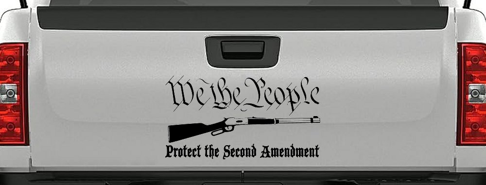 We The People Protect The Second Amendment Anti Gun Control Hunting Car or Truck Window Decal Sticker (Black)