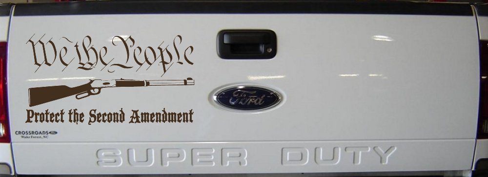 We The People Protect The Second Amendment Anti Gun Control Hunting Car or Truck Window Decal Sticker (Brown)