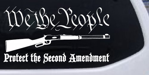 We The People Protect The Second Amendment Anti Gun Control Hunting Car or Truck Window Decal Sticker (White)