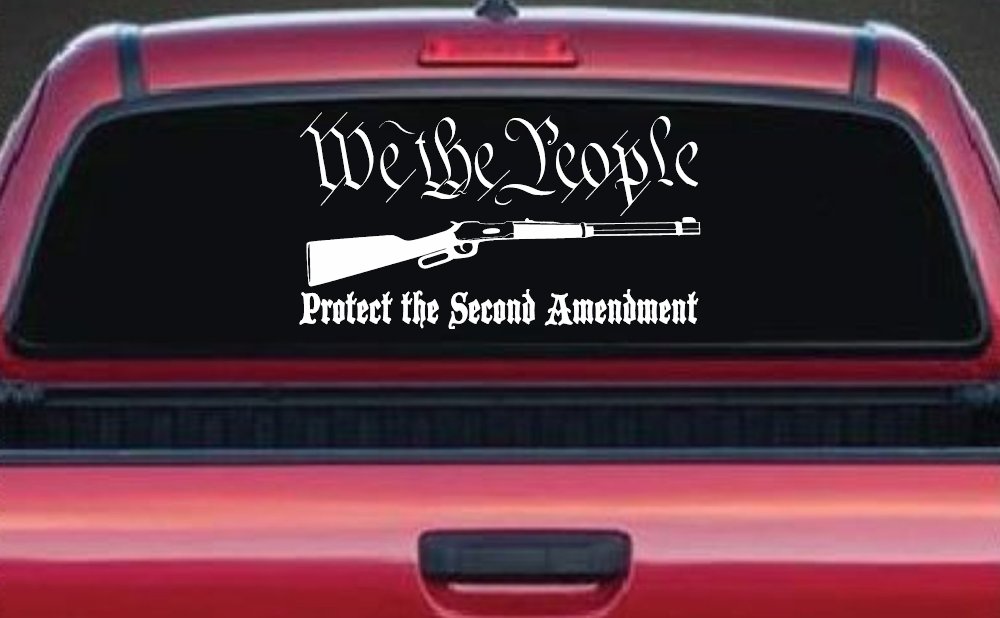 We The People Protect The Second Amendment Anti Gun Control Hunting Car or Truck Window Decal Sticker (White)