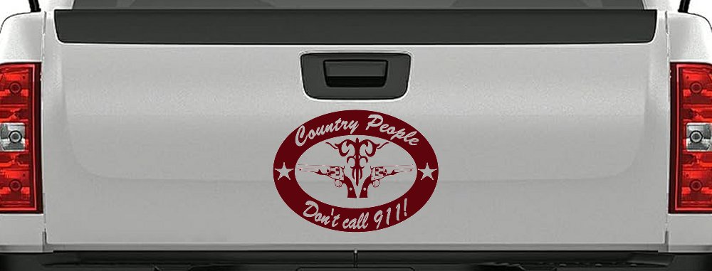 Country People Dont Call 911 Car or Truck Window Decal Sticker