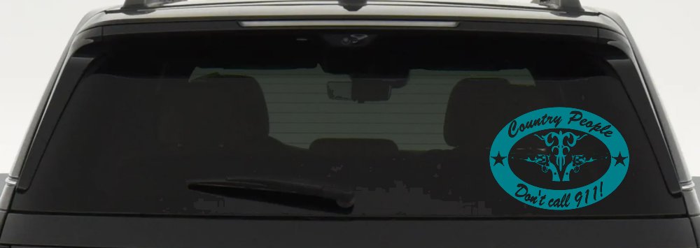 Country People Dont Call 911 Car or Truck Window Decal Sticker