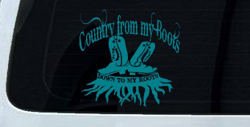 Country From My Boots To My Roots Car or Truck Window Decal Sticker