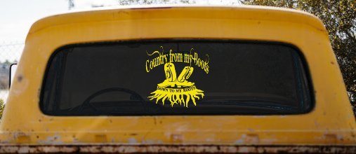 Country From My Boots To My Roots Car or Truck Window Vinyl Decal Sticker (Yellow)