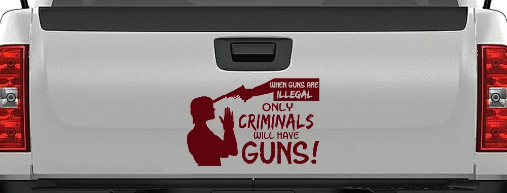 If Guns Are Illegal Only Criminals Will Have Guns Car or Truck Window Decal Sticker