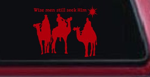 Jesus Wise Men Still Seek Him Christian Car or Truck Window Decal Sticker
