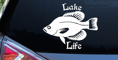 Lake Life Crappie Fishing Car or Truck Window Decal Sticker