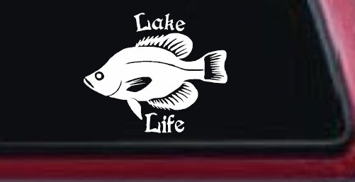 Lake Life Crappie Fishing Car or Truck Window Decal Sticker