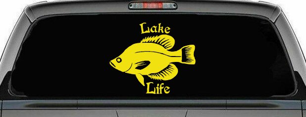 Lake Life Crappie Fishing Car or Truck Window Decal Sticker