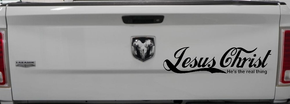 Jesus Christ He Is The Real Thing Christian Car or Truck Window Decal Sticker