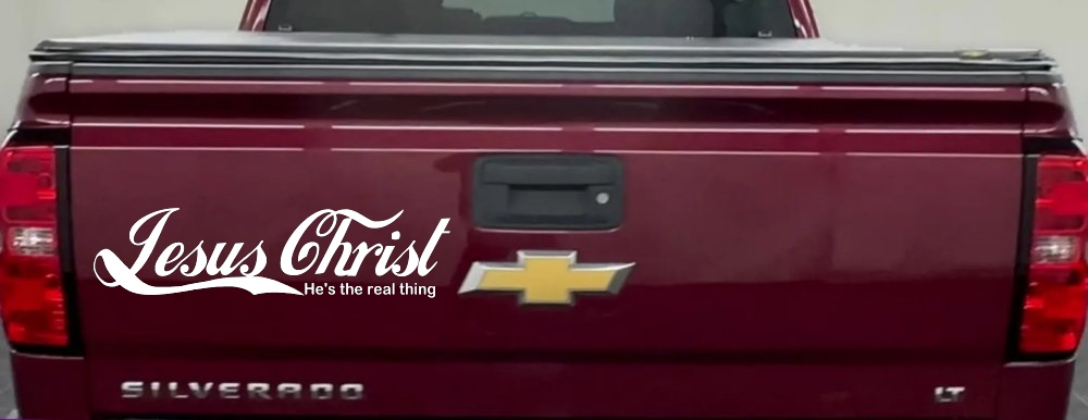 Jesus Christ He Is The Real Thing Christian Car or Truck Window Decal Sticker