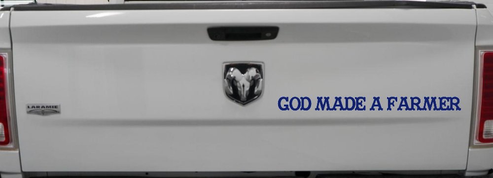 God Made A Farmer Country Farm Ranch Car or Truck Window Decal Sticker